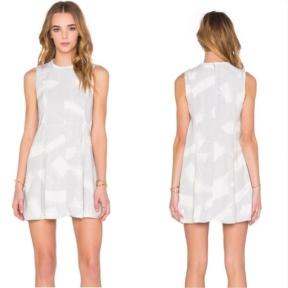 Keepsake Sun Up Mini Dress In Brush Stroke Print - Picture 1 of 7